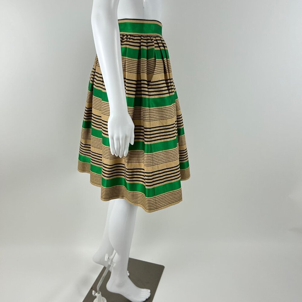 Dolce & Gabbana Green Striped Skirt - Picture 2 of 8
